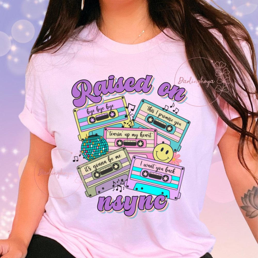 Raised on N'SYNC Music Tapes Unisex Graphic Crew Neck T-shirt
